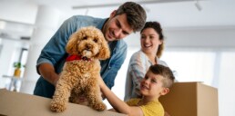 CF Protecting Other Stuff Image | image of a family surrounding the family dog